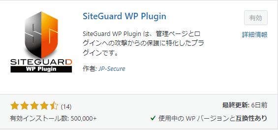 SiteGuard WP Pluginの画像